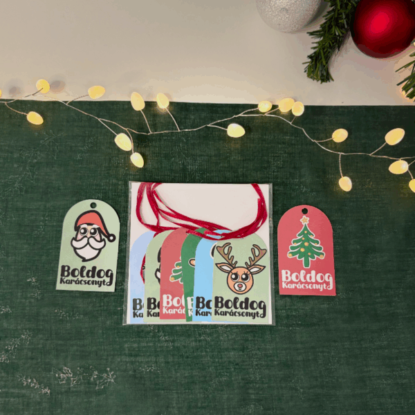 Ünnepi ajándék címkék