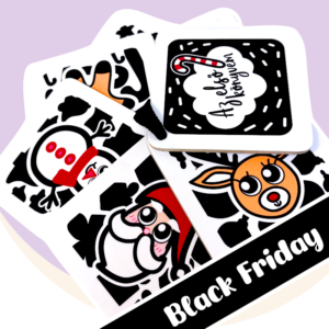 Téli kontrasztos babakönyv 🎄☃️